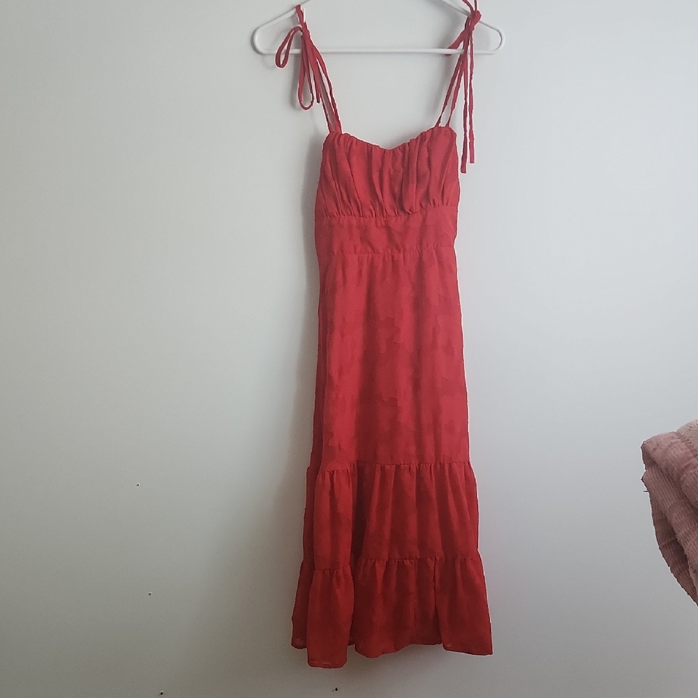 Lulu's Vibrant Red Maxi Dress